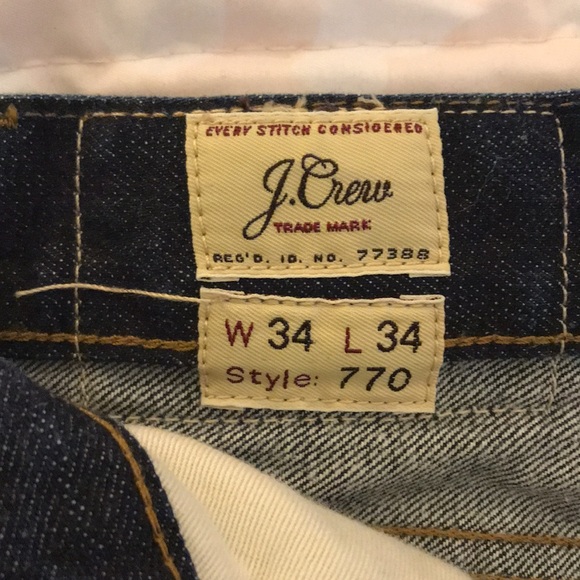 J. Crew Straight Fit Blue Jeans 34x34 - Picture 5 of 5